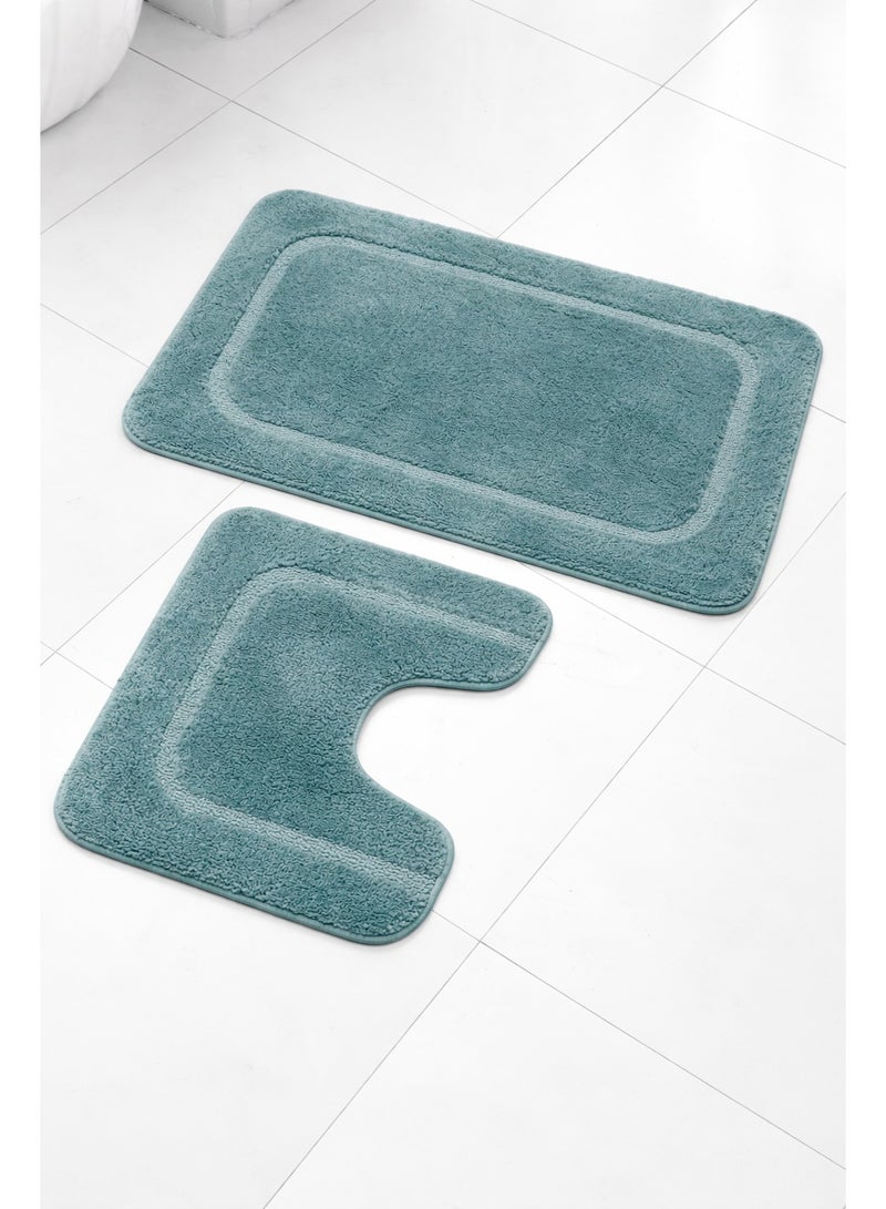 EBREEZZ Luxury 2-Piece Bathroom Mat Set – Ultra Soft & Thick Non-Slip Bath Rugs – Super Absorbent & Machine Washable (Rectangle + U-Shape) - Image 1
